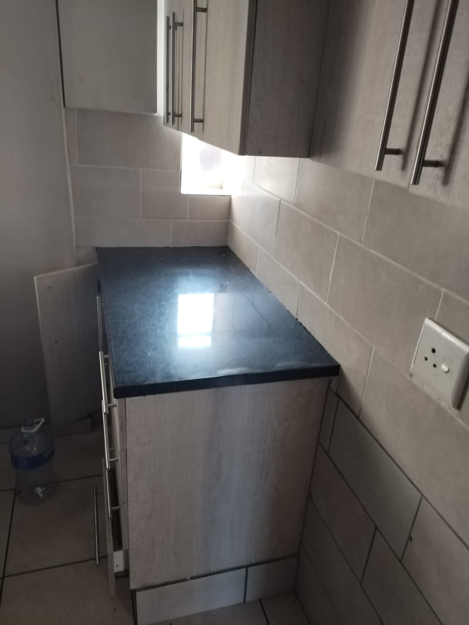 Modern kitchen with granite countertop