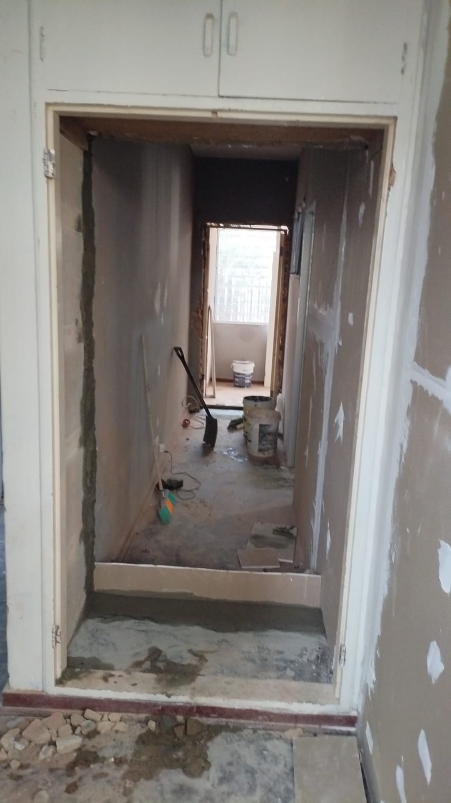 Demolition and structural prep in progress