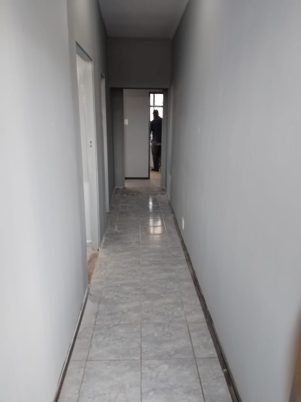 Freshly plastered and painted room