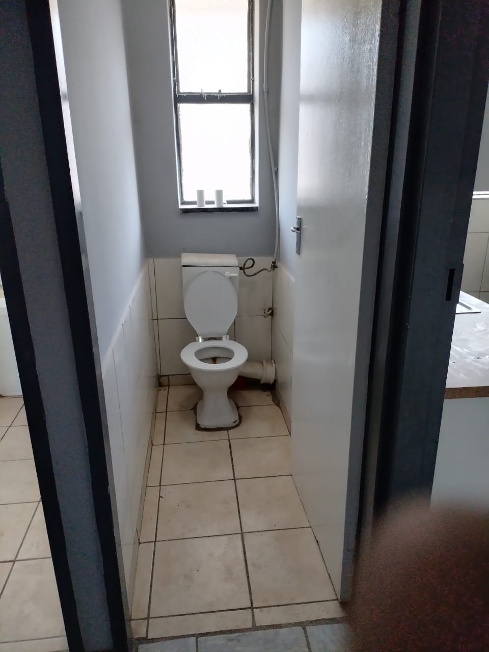 Refurbished bathroom with new toilet