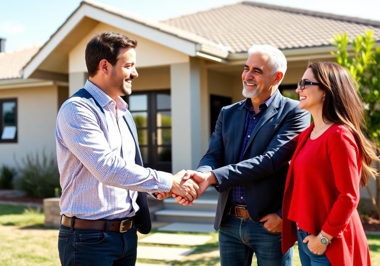 Cuz Properties team with clients