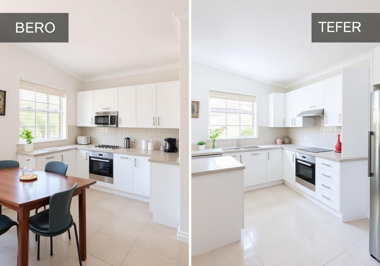 Before and after renovation